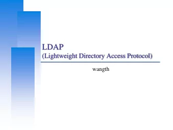 LDAP  (Lightweight Directory Access Protocol)  wangth  Computer Center, CS, NCTU  What is Directory