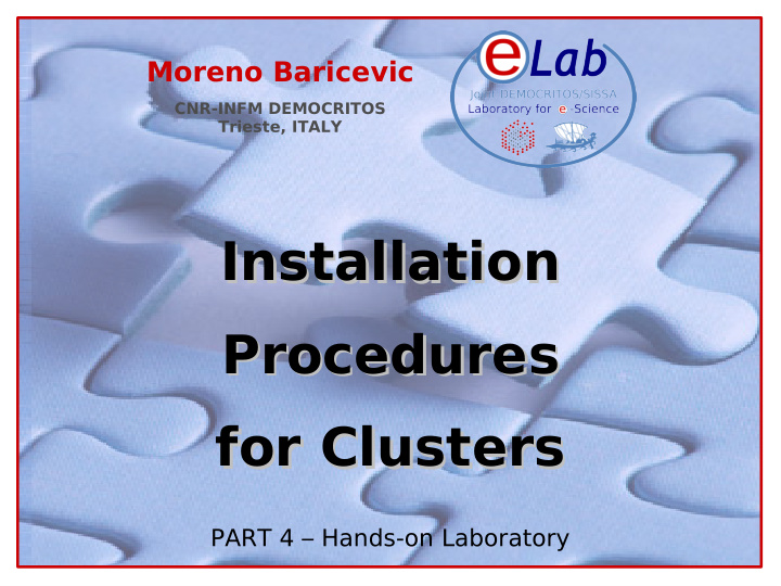 installation installation procedures procedures for