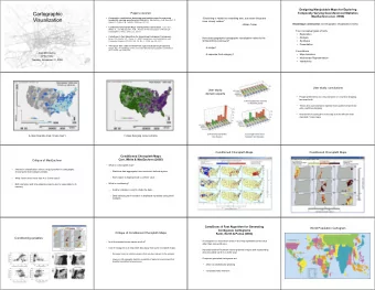 Cartographic  Papers covered  Temporally Varying Georeferenced Statistics  MacEachren et al. (1998)