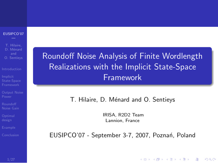 roundoff noise analysis of finite wordlength