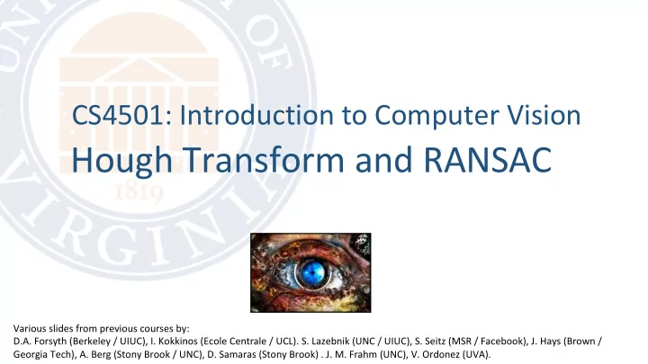 hough transform and ransac