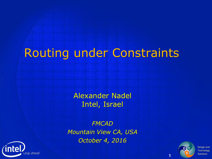 routing under constraints
