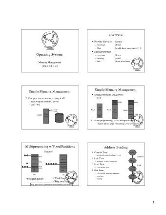 Overview  Provide Services  (done)   processes  (done)   files  (briefly here, more in