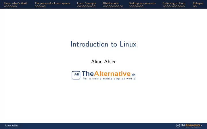 introduction to linux