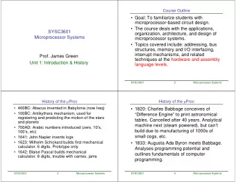 Goal: To familiarize students with  microprocessor-based circuit design.   The course deals