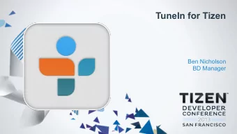 TuneIn for Tizen  Ben Nicholson  BD Manager  TuneIn Overview  Radio   Free, accessible, live
