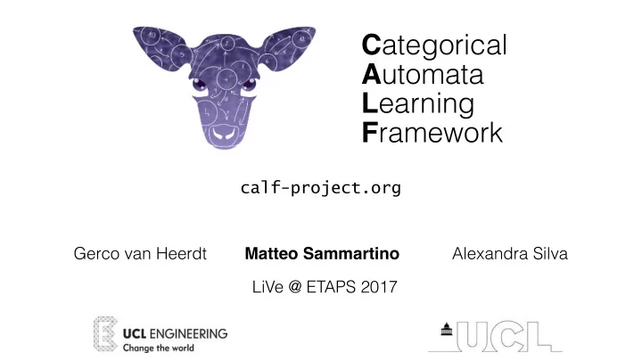c ategorical a utomata l earning f ramework