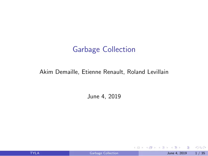 garbage collection