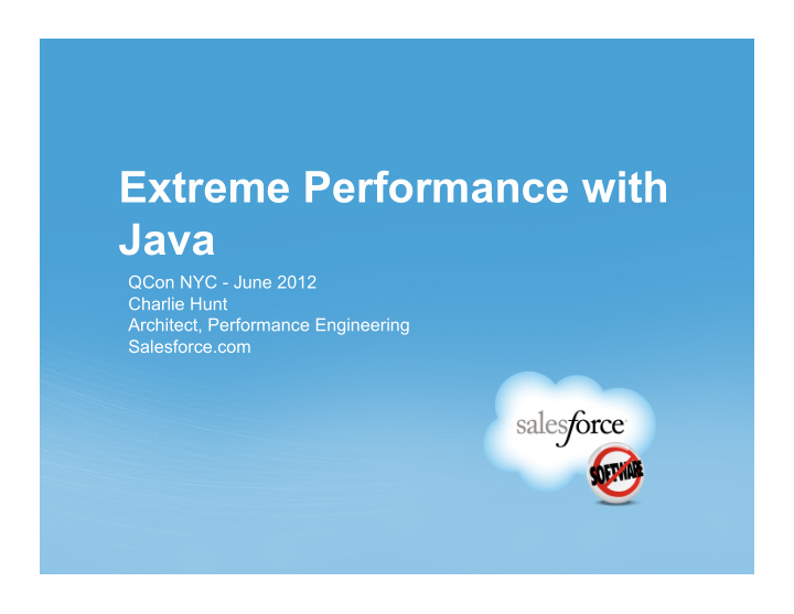 extreme performance with java