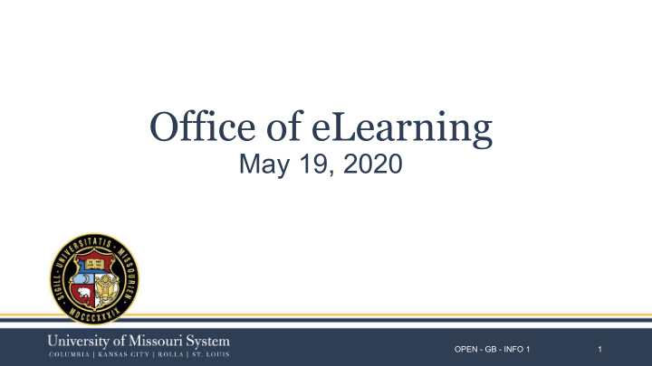 office of elearning