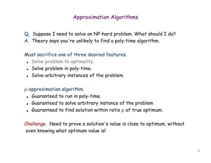 approximation algorithms