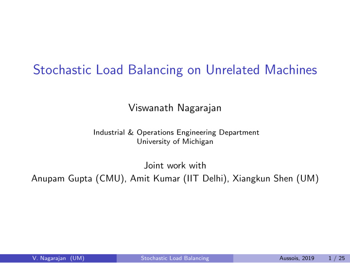 stochastic load balancing on unrelated machines