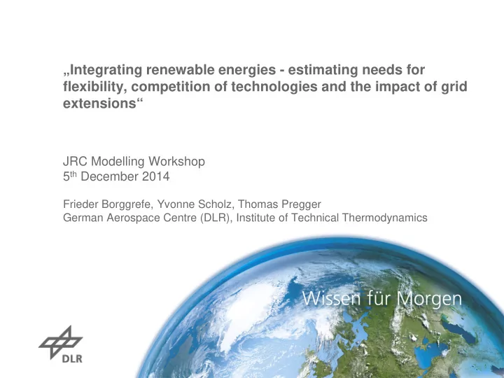integrating renewable energies estimating needs for