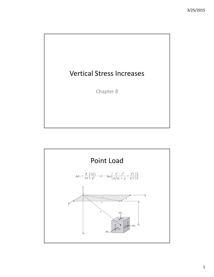 vertical stress increases