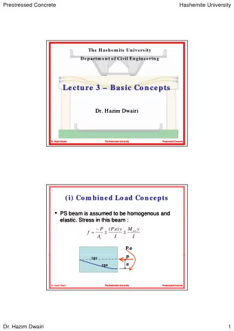 Lecture  Lecture 3  3    Basic Concepts  Basic Concepts  Dr. Hazim Dwairi  Dr  Hazim Dwairi