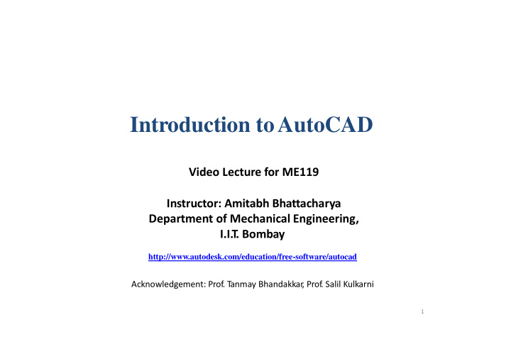 introduction toautocad