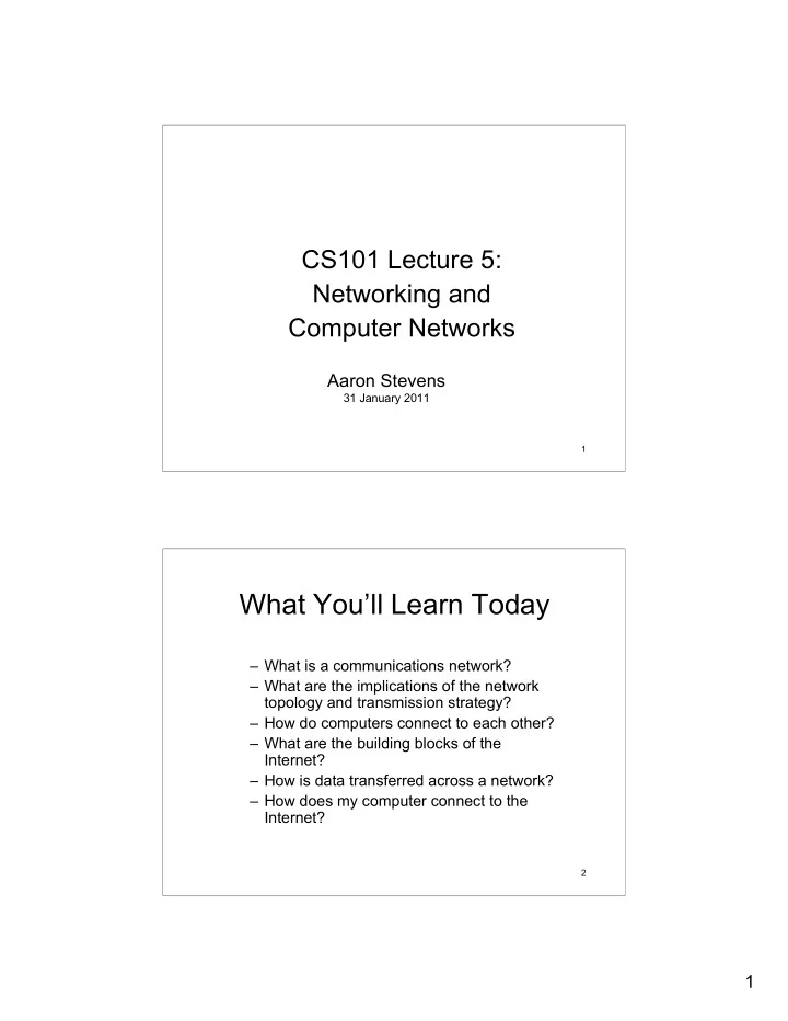 what you ll learn today