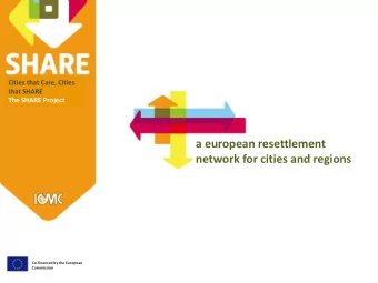 a european resettlement  network for cities and regions  Co-financed by the European  Commission