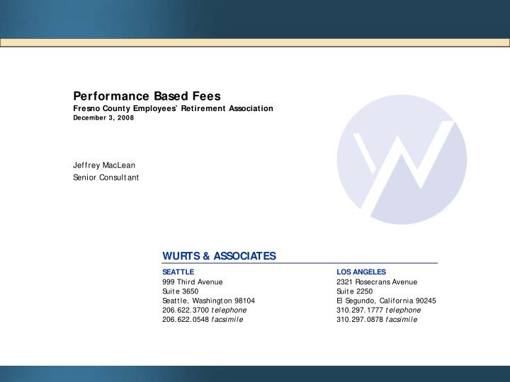 performance based fees