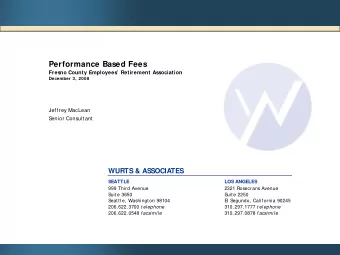 Performance Based Fees  Fresno County Employees Retirement Association  December 3, 2008