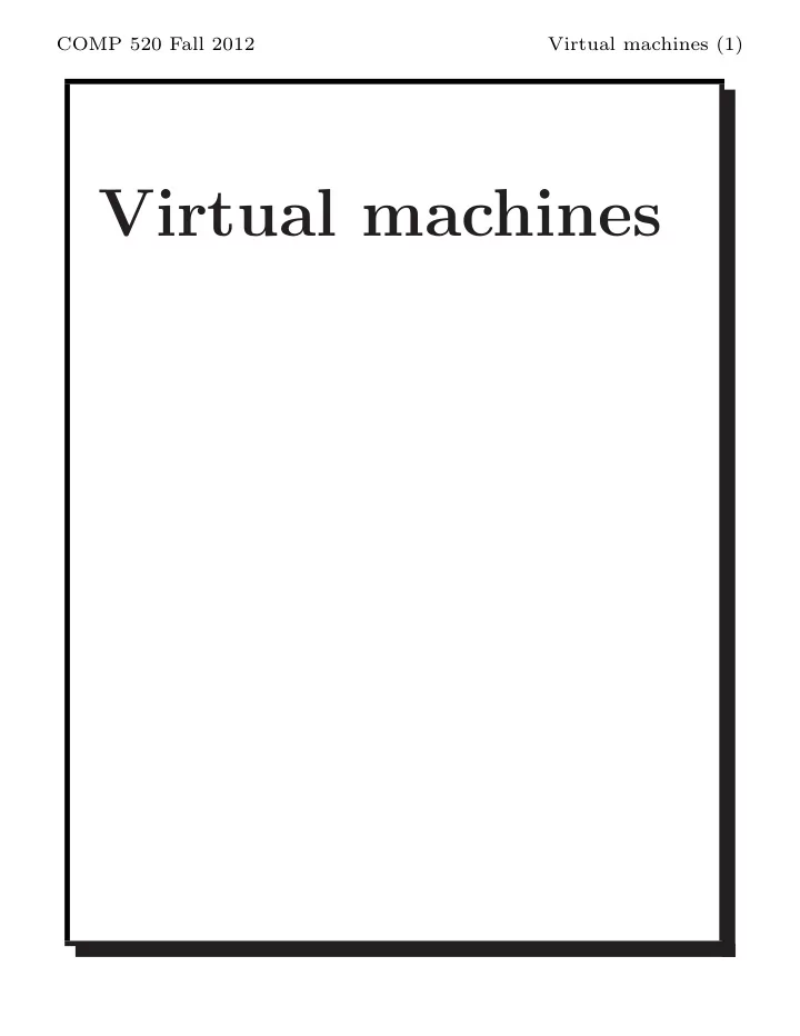 virtual machines