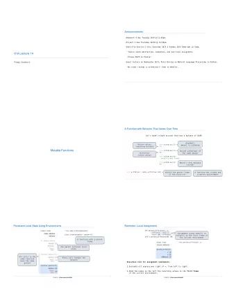 61A Lecture 14  Please RSVP on Piazza!  Friday, October 4  Guest lecture on Wednesday 10/9,