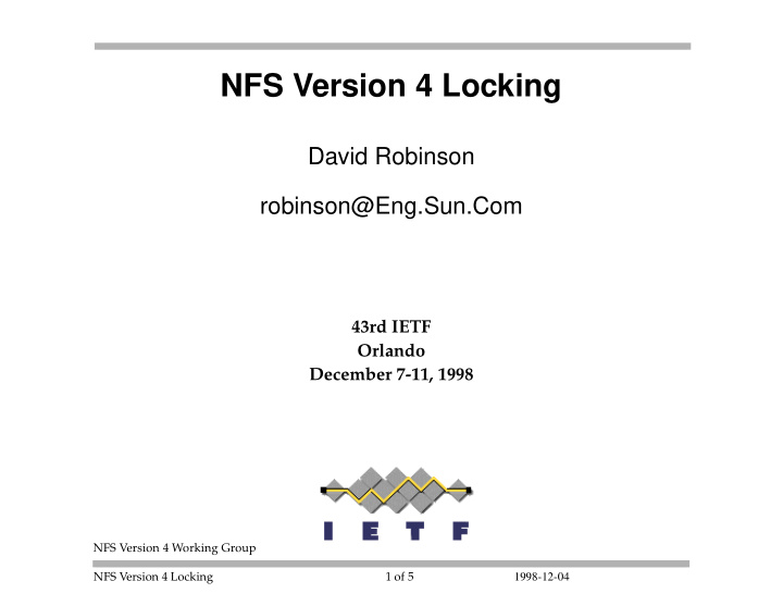 nfs version 4 locking