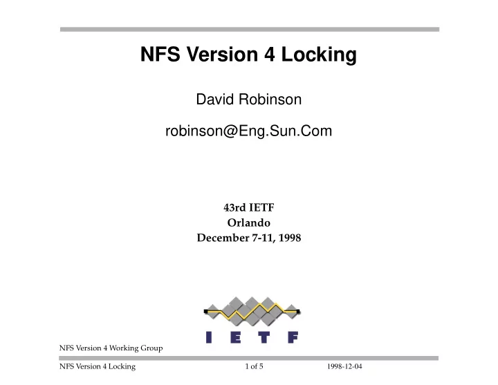 nfs version 4 locking