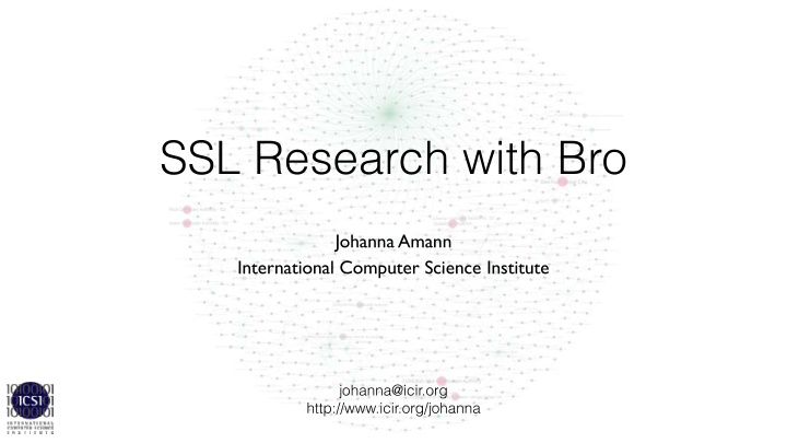 ssl research with bro