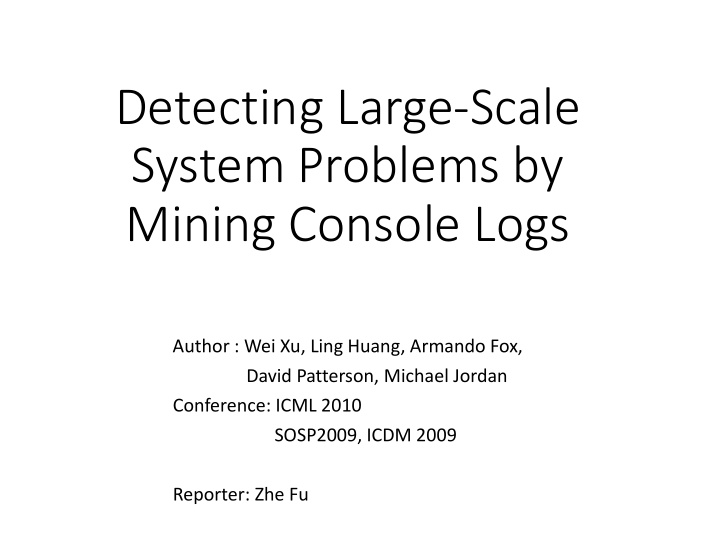 detecting large scale