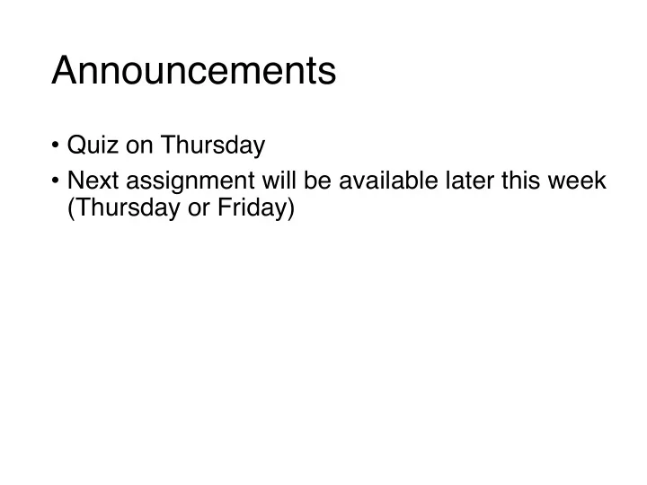 announcements