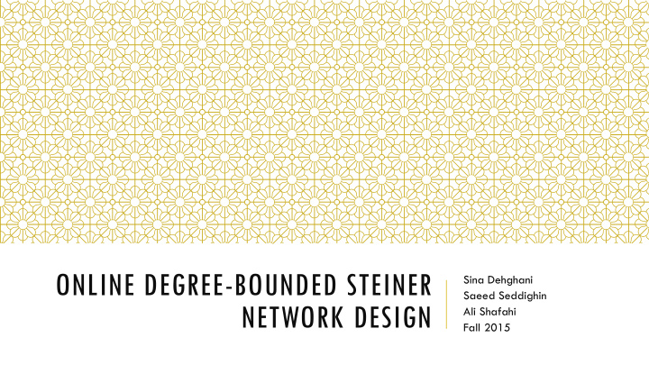 online degree bounded steiner