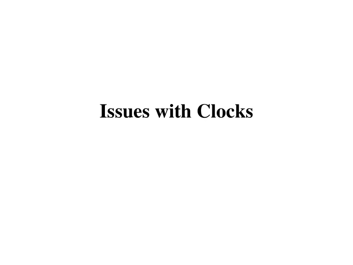 issues with clocks context