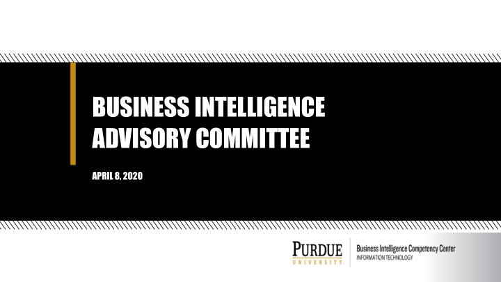 business intelligence advisory committee
