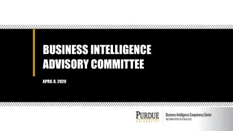 BUSINESS INTELLIGENCE  ADVISORY COMMITTEE  APRIL 8, 2020  Agenda  Introduction  Andrea