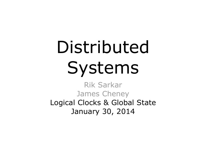 distributed systems