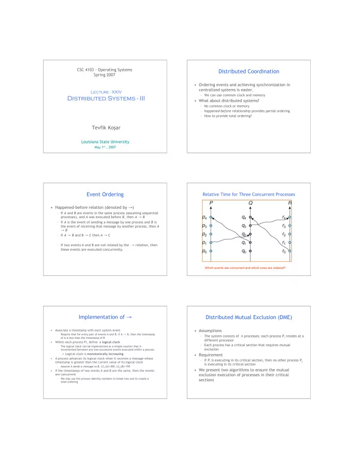 distributed systems iii