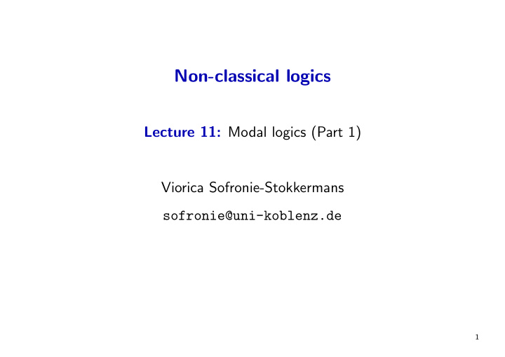 non classical logics