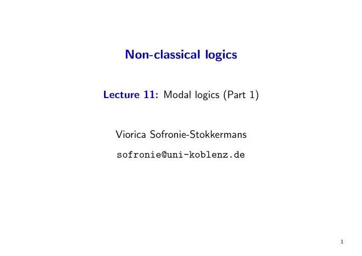 non classical logics