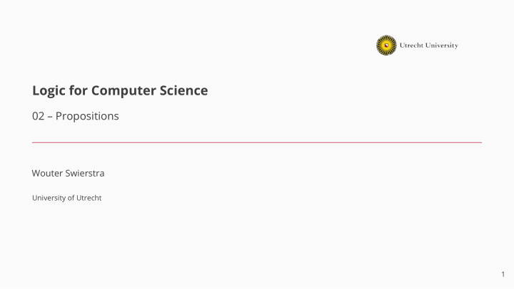 logic for computer science