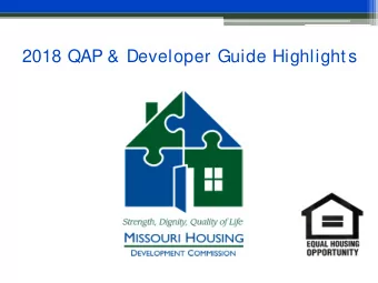 2018 QAP &amp; Developer Guide Highlight s  QAP &amp; Developer Guide Notes   Previous QAP