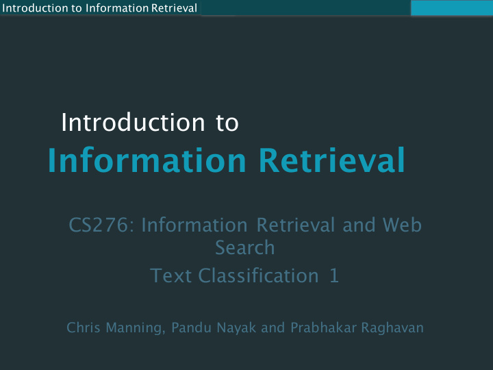 information retrieval