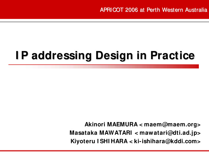 i p addressing design in practice design in practice i p
