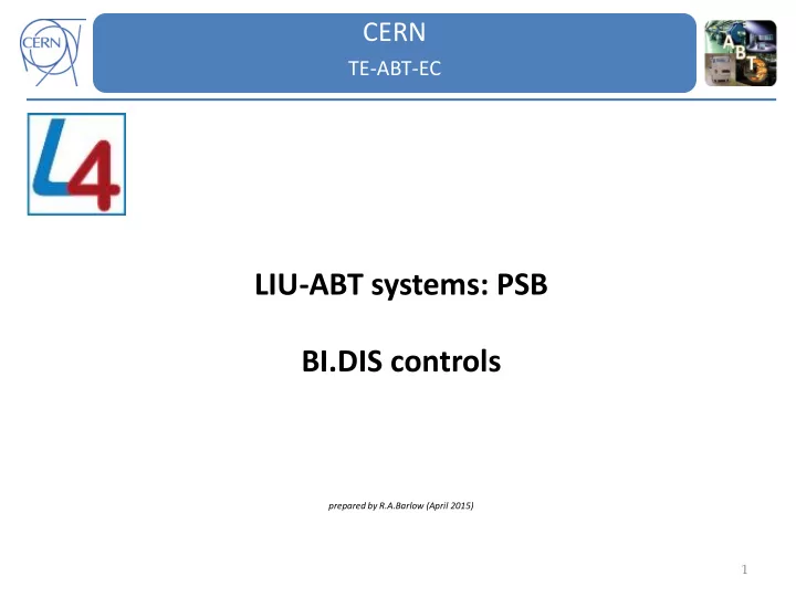 liu abt systems psb bi dis controls