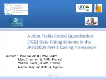 Authors : Dalila Goudia (LIRMM-SIMPA)  Marc Chaumont (LIRMM, France)  William Puech (LIRMM, France)