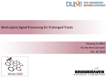 Multi-plane Signal Processing for Prolonged Tracks  Haiwang Yu (BNL)  for the Wire-Cell team  Oct.