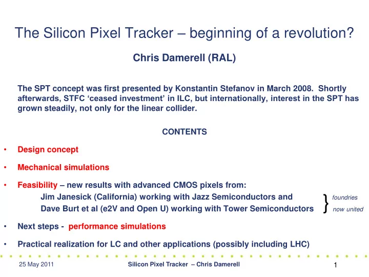 dave burt et al e2v and open u working with tower