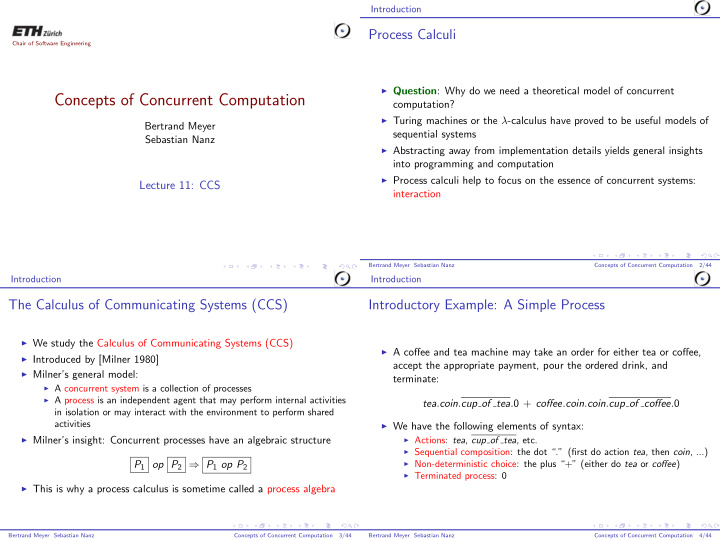 concepts of concurrent computation