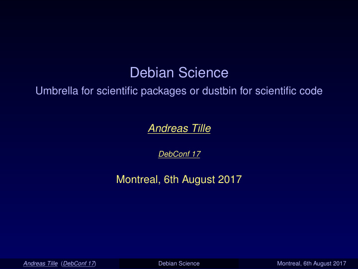 debian science