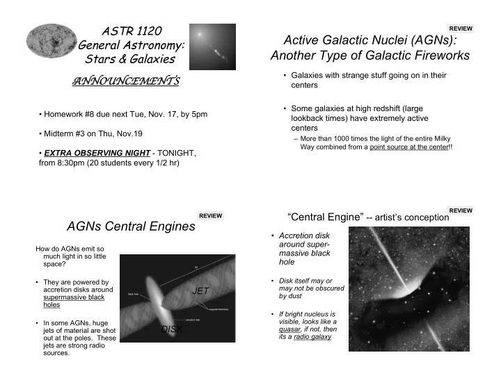 active galactic nuclei agns